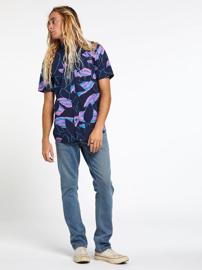 Secret Leaf Shirt - Blue Black