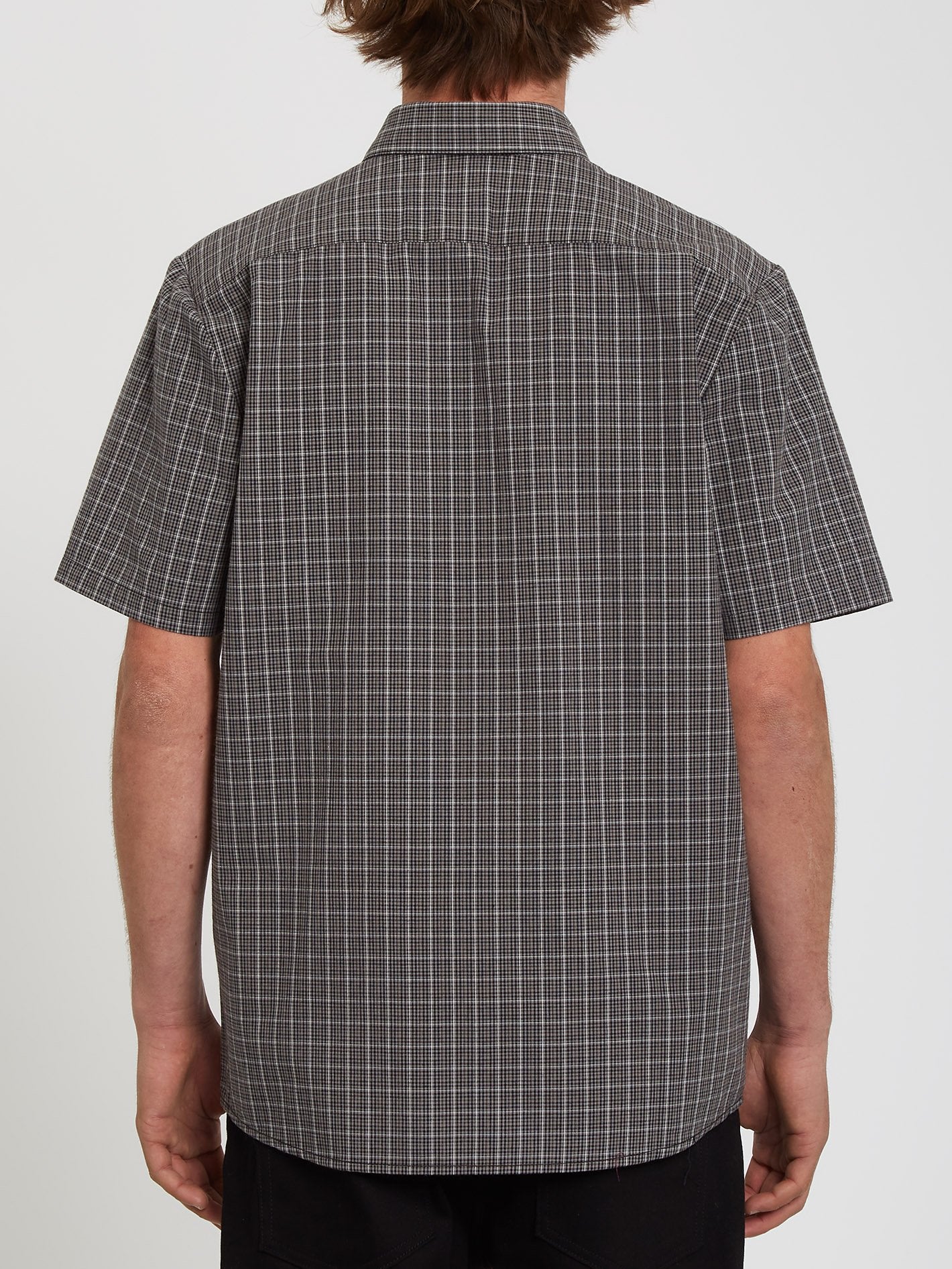 Mini Check Woven Shirt - BLACK