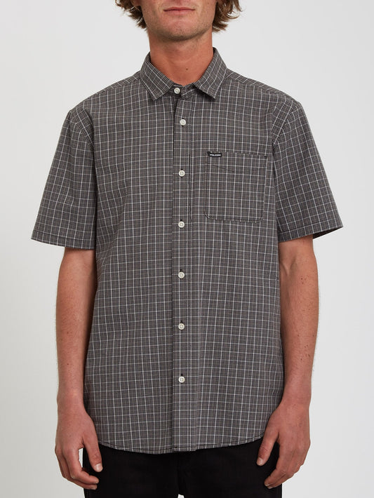 Mini Check Woven Shirt - BLACK