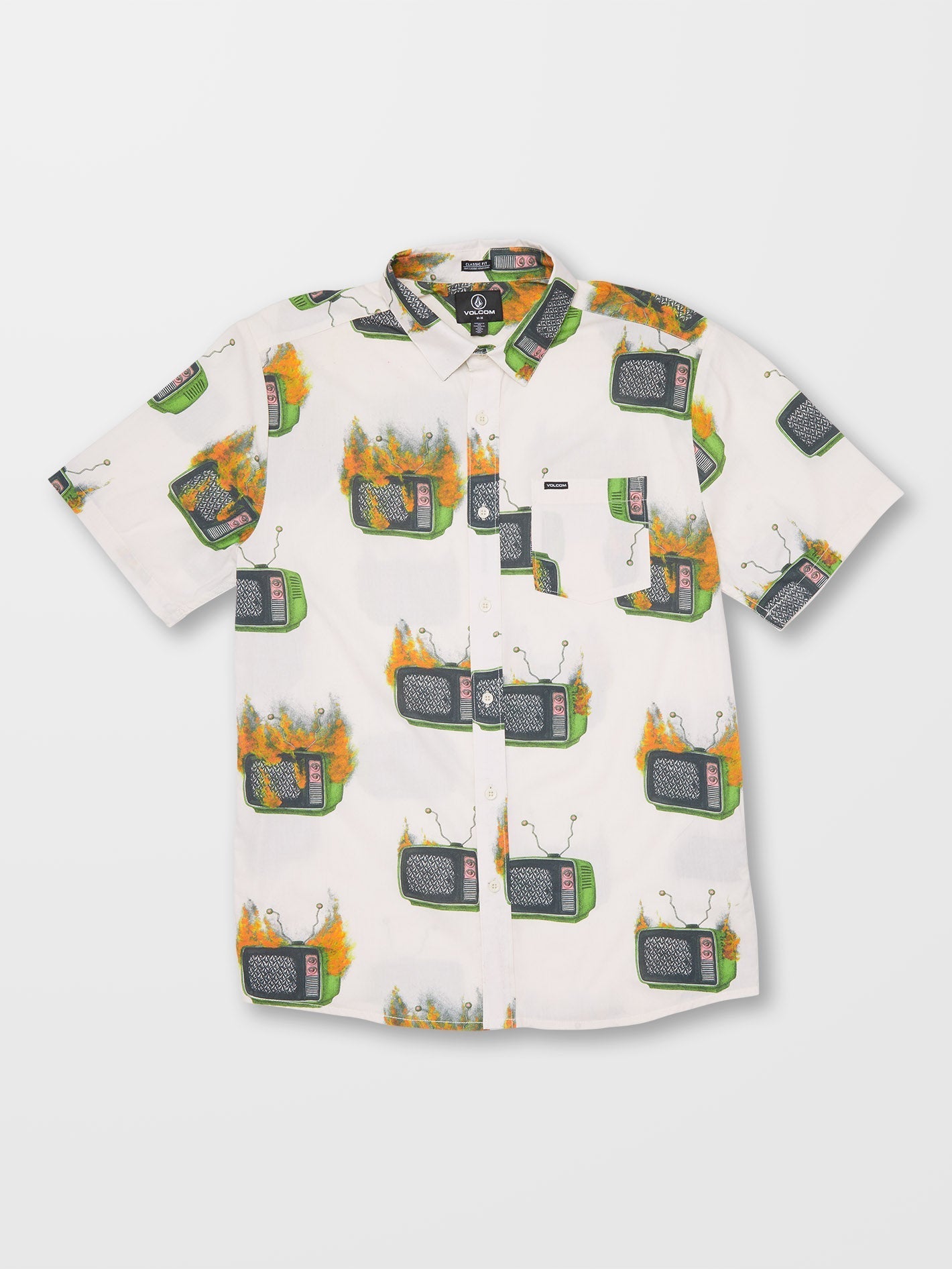Justin Hager Woven Shirt - WHITECAP GREY