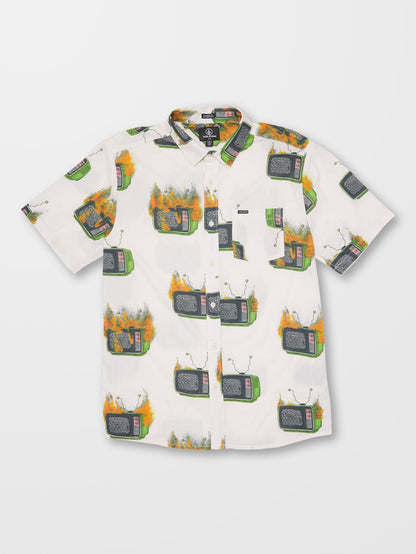 Justin Hager Woven Shirt - WHITECAP GREY