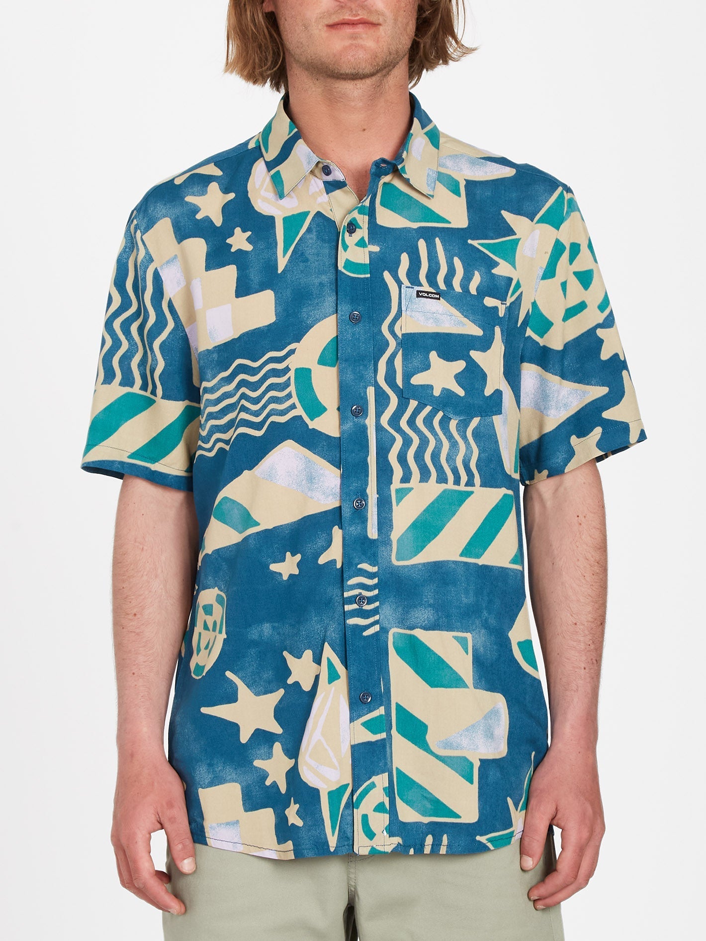 Hand Geo Shirt - AGED INDIGO