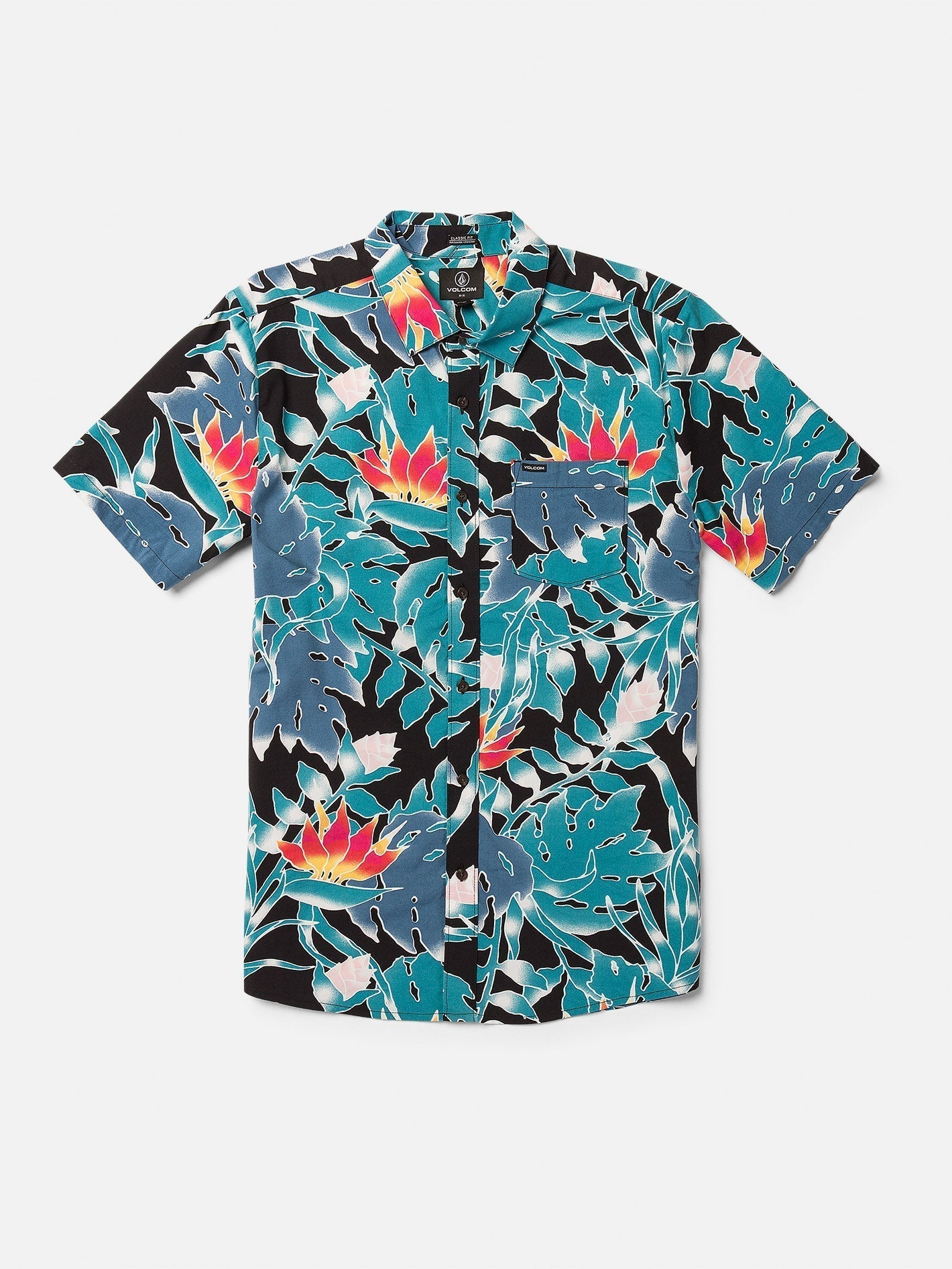 Leaf Pit Floral Shirt - BLACK