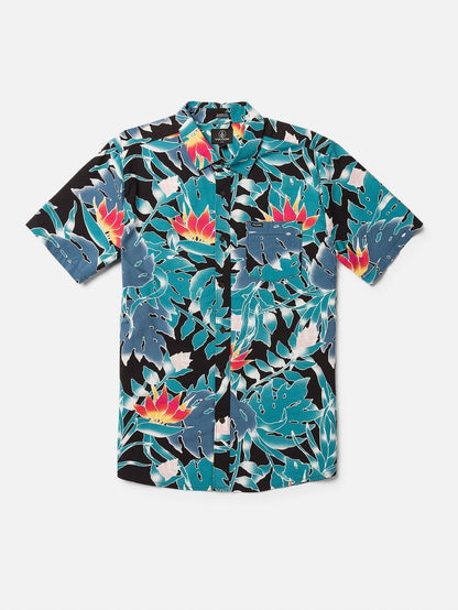 Leaf Pit Floral Shirt - BLACK