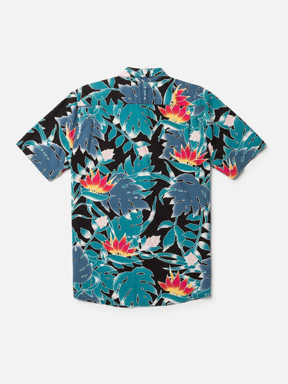 Leaf Pit Floral Shirt - BLACK