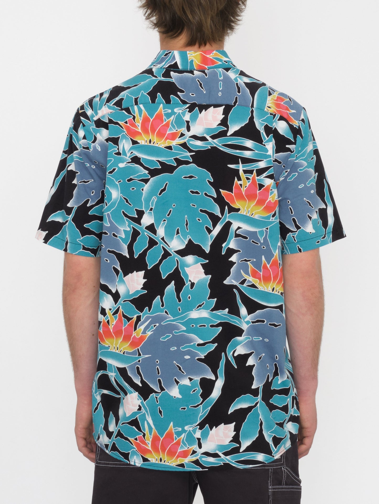 Leaf Pit Floral Shirt - BLACK