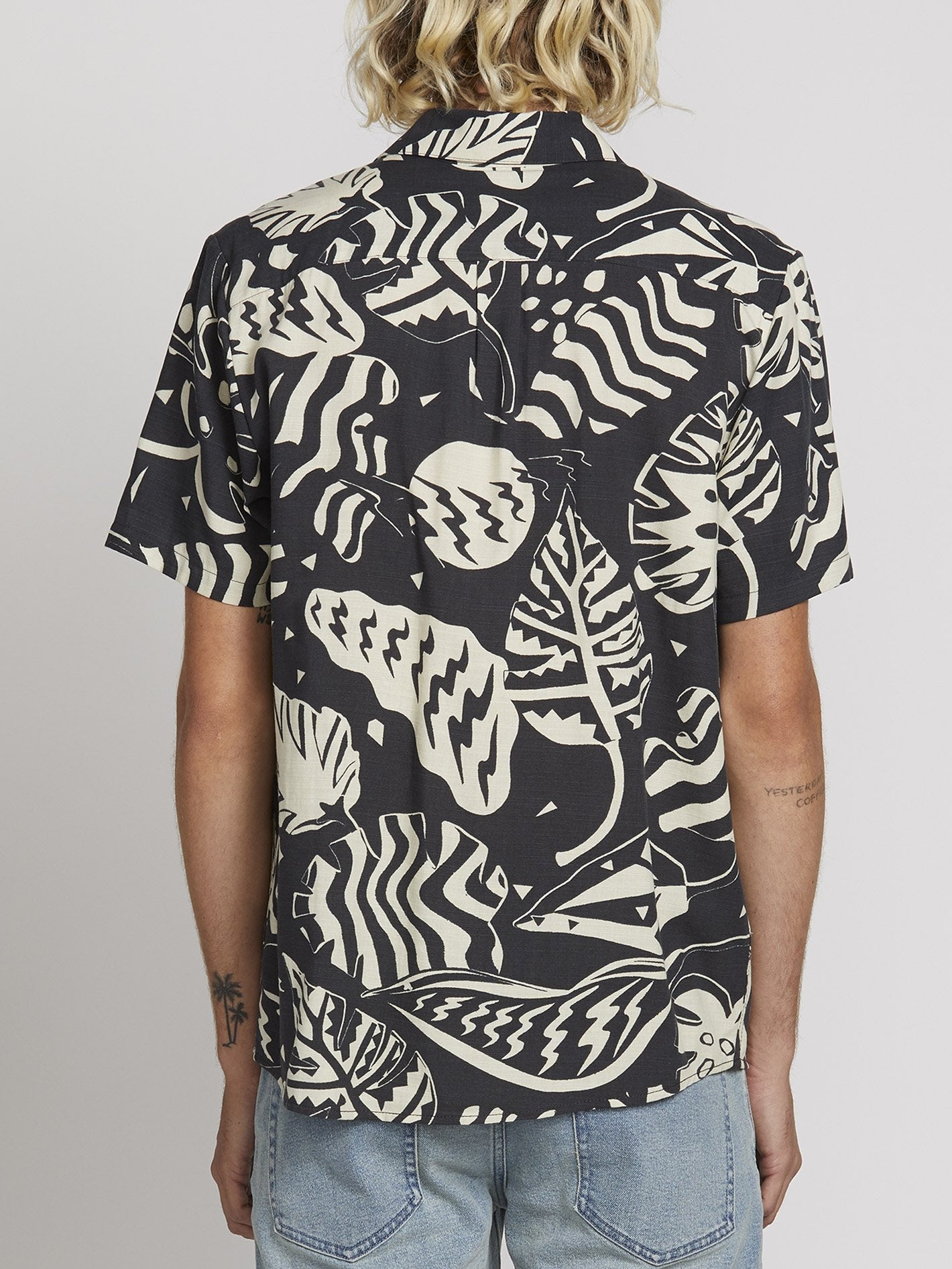 Scrap Floral Shirt - Asphalt Black