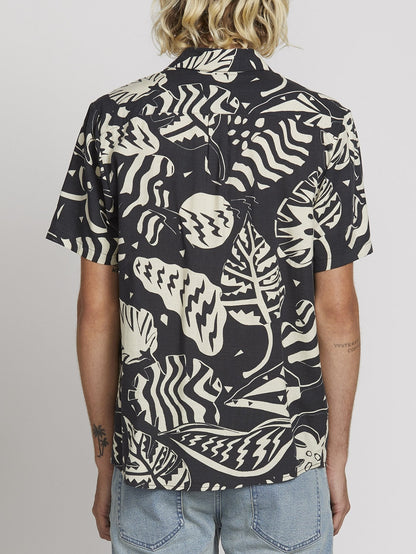 Scrap Floral Shirt - Asphalt Black