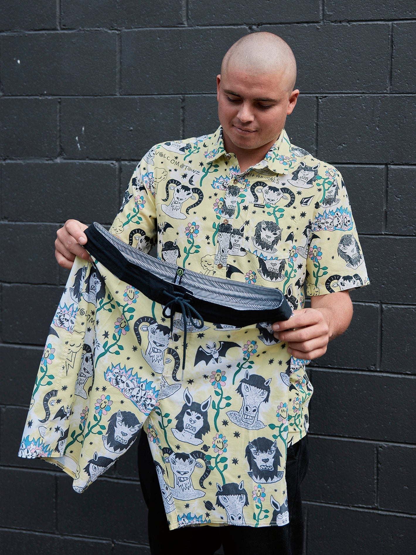 Surf Vitals Ozzy Shirt - GLIMMER YELLOW