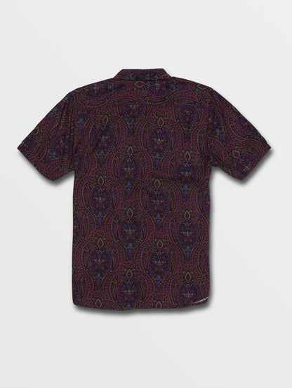 Peachy Paisley Shirt - NEW BLACK