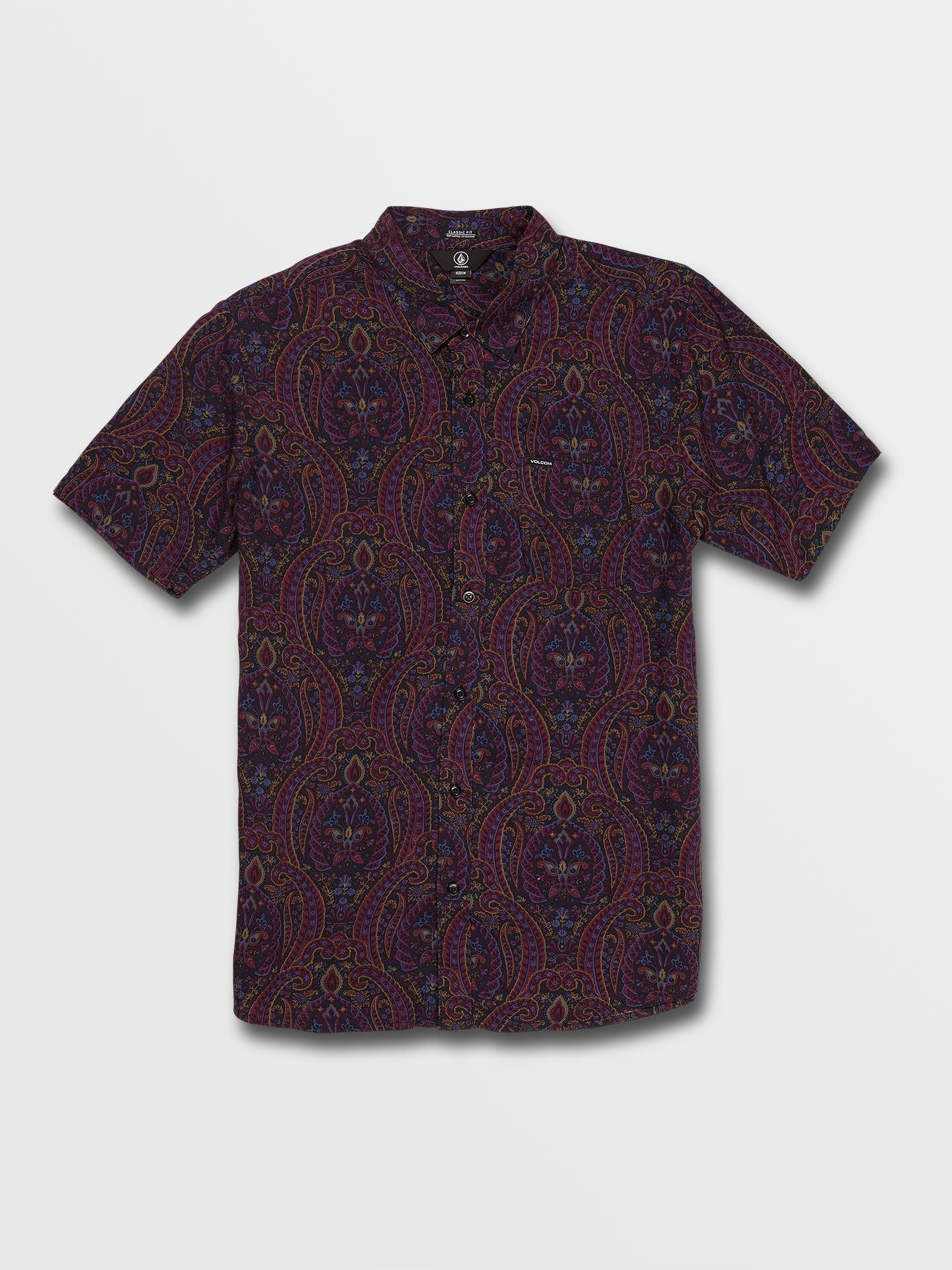Peachy Paisley Shirt - NEW BLACK