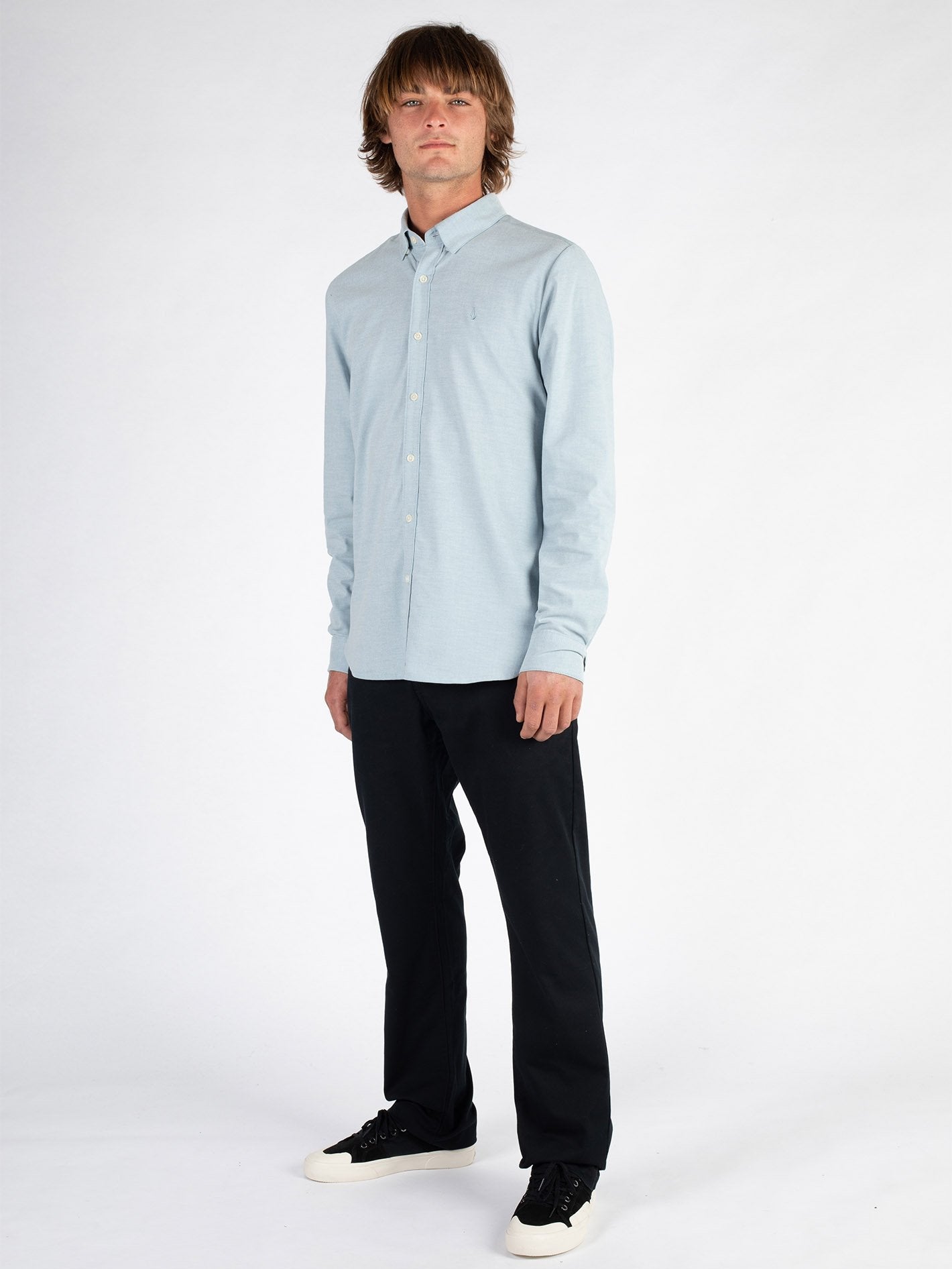 Oxford Stretch Shirt - SRB-SANDED RAW BLACK