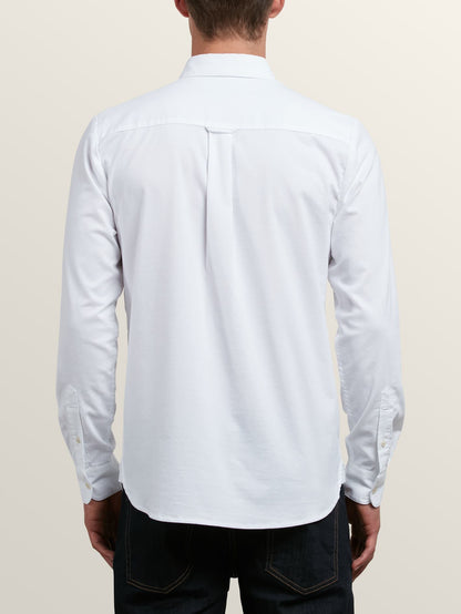Oxford Stretch Long Sleeve Shirt  - White