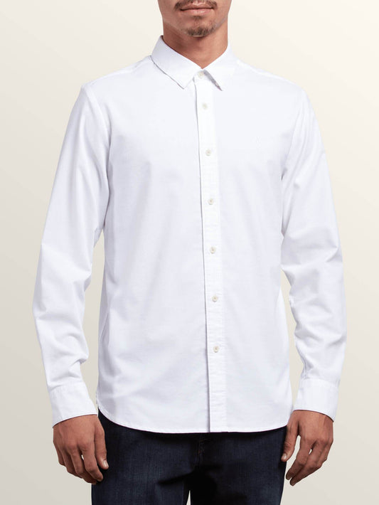 Oxford Stretch Long Sleeve Shirt  - White