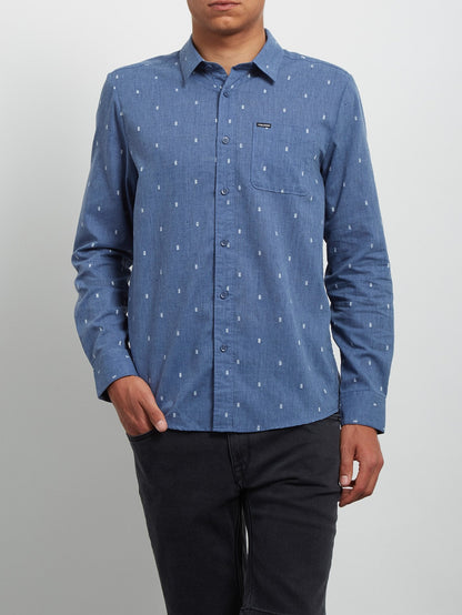 Gladstone Long Sleeve Shirt - Deep Blue