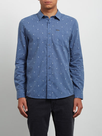 Gladstone Long Sleeve Shirt - Deep Blue