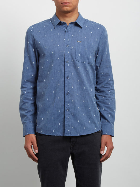Gladstone Long Sleeve Shirt - Deep Blue