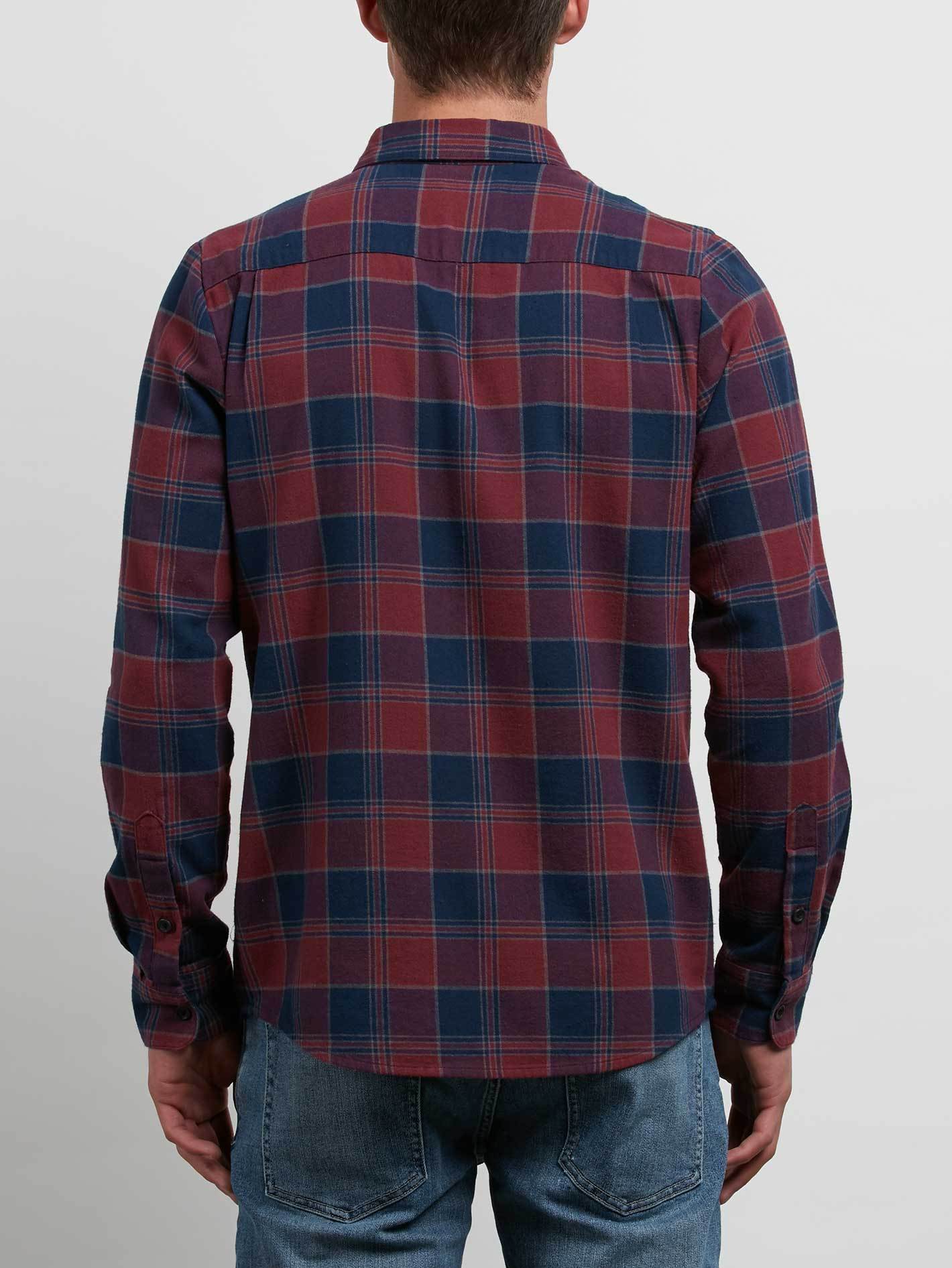 Caden Long Sleeve Shirt - Crimson