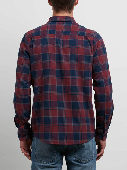 Caden Long Sleeve Shirt - Crimson