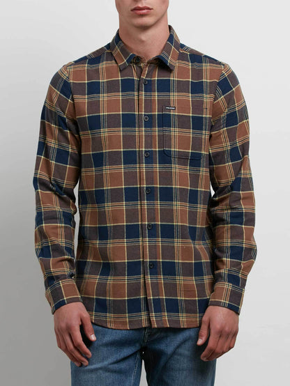 Caden Long Sleeve Shirt - Indigo