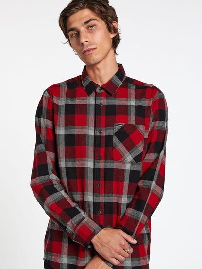 Caden Plaid Shirt - Deep Red