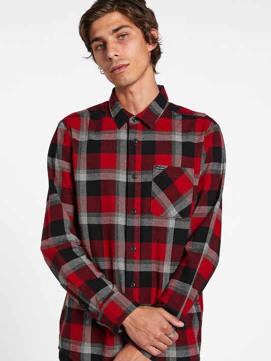 Caden Plaid Shirt - Deep Red
