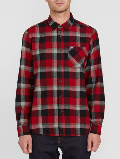 Caden Plaid Shirt - Deep Red