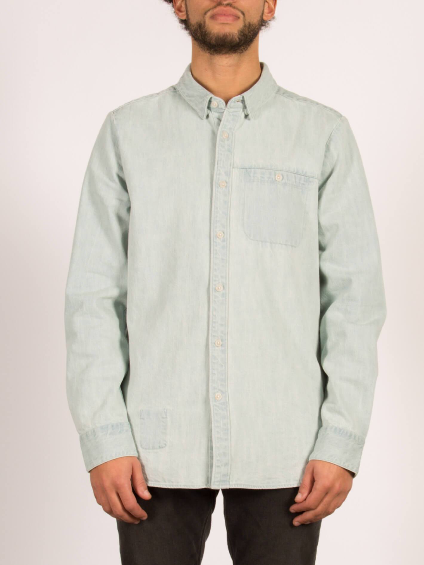 Crowley Long Sleeve Shirt - Cool Blue