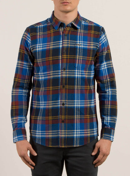 Caden Long Sleeve Flannel - True Blue