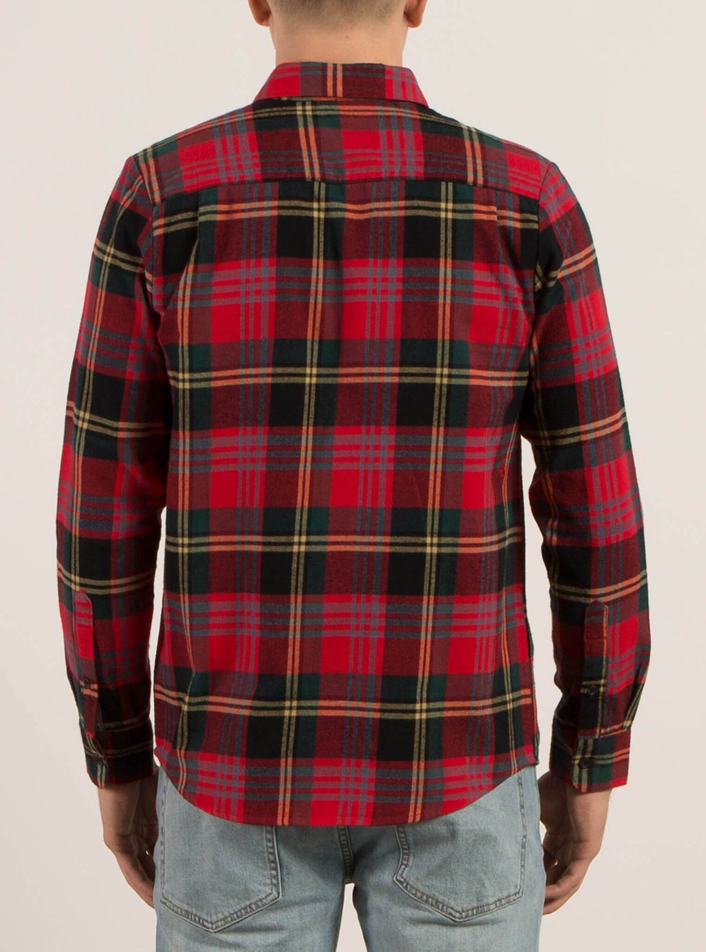 Caden Long Sleeve Flannel - True Red