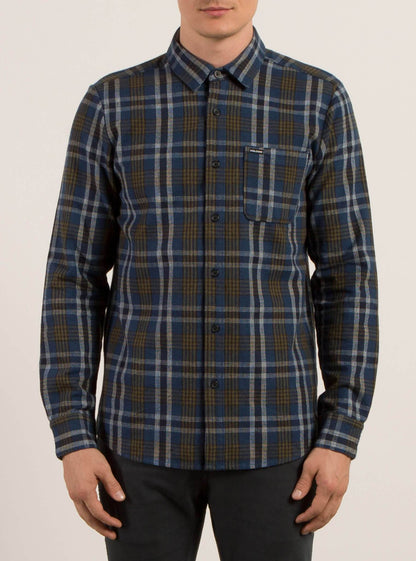 Marcos Long Sleeve Flannel - Smokey Blue