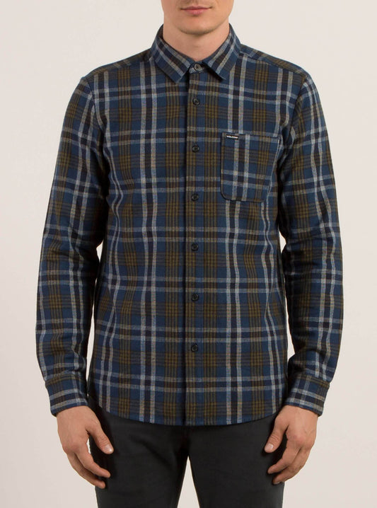 Marcos Long Sleeve Flannel - Smokey Blue