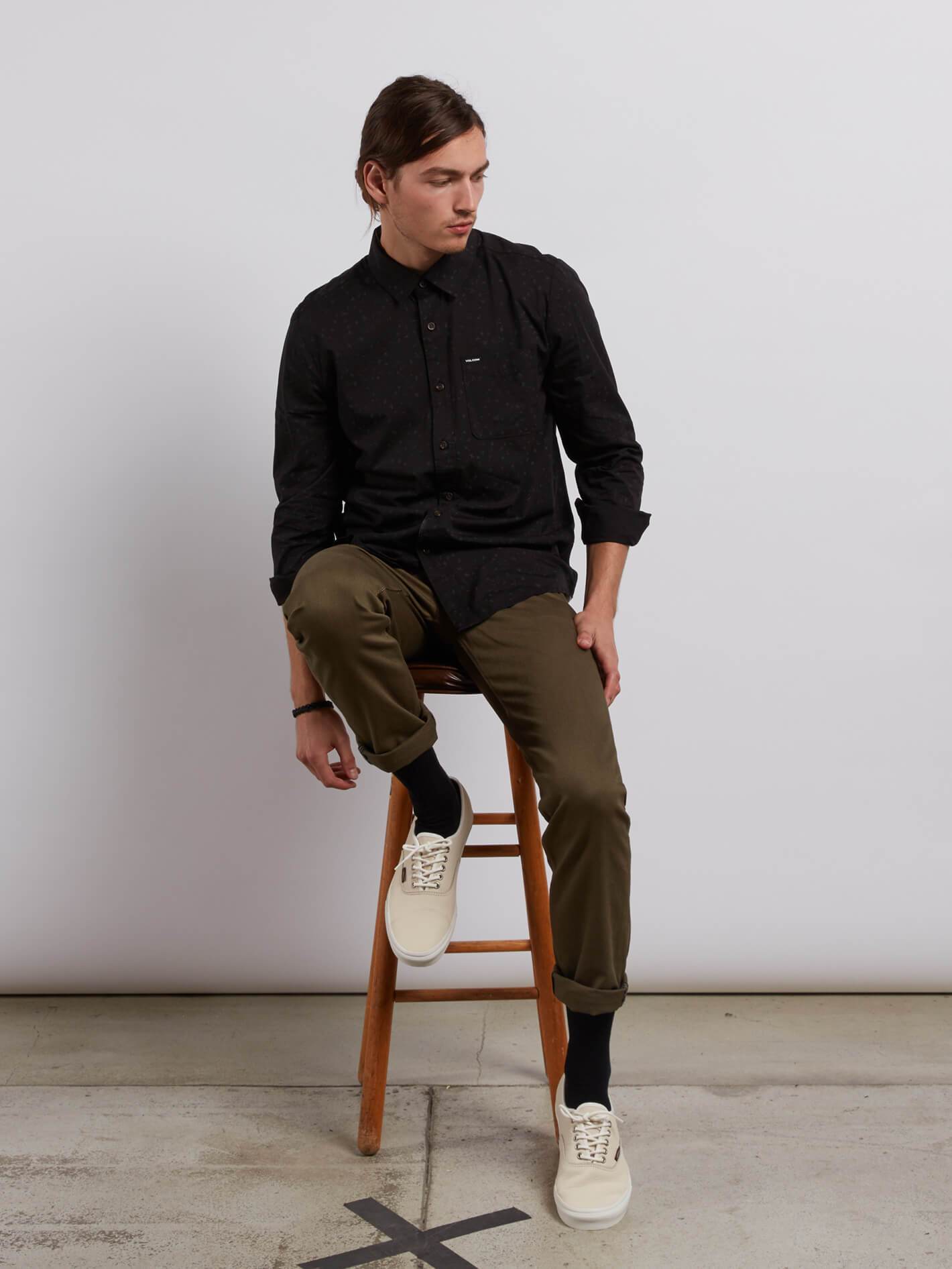 Ketil Long Sleeve Shirt - Black