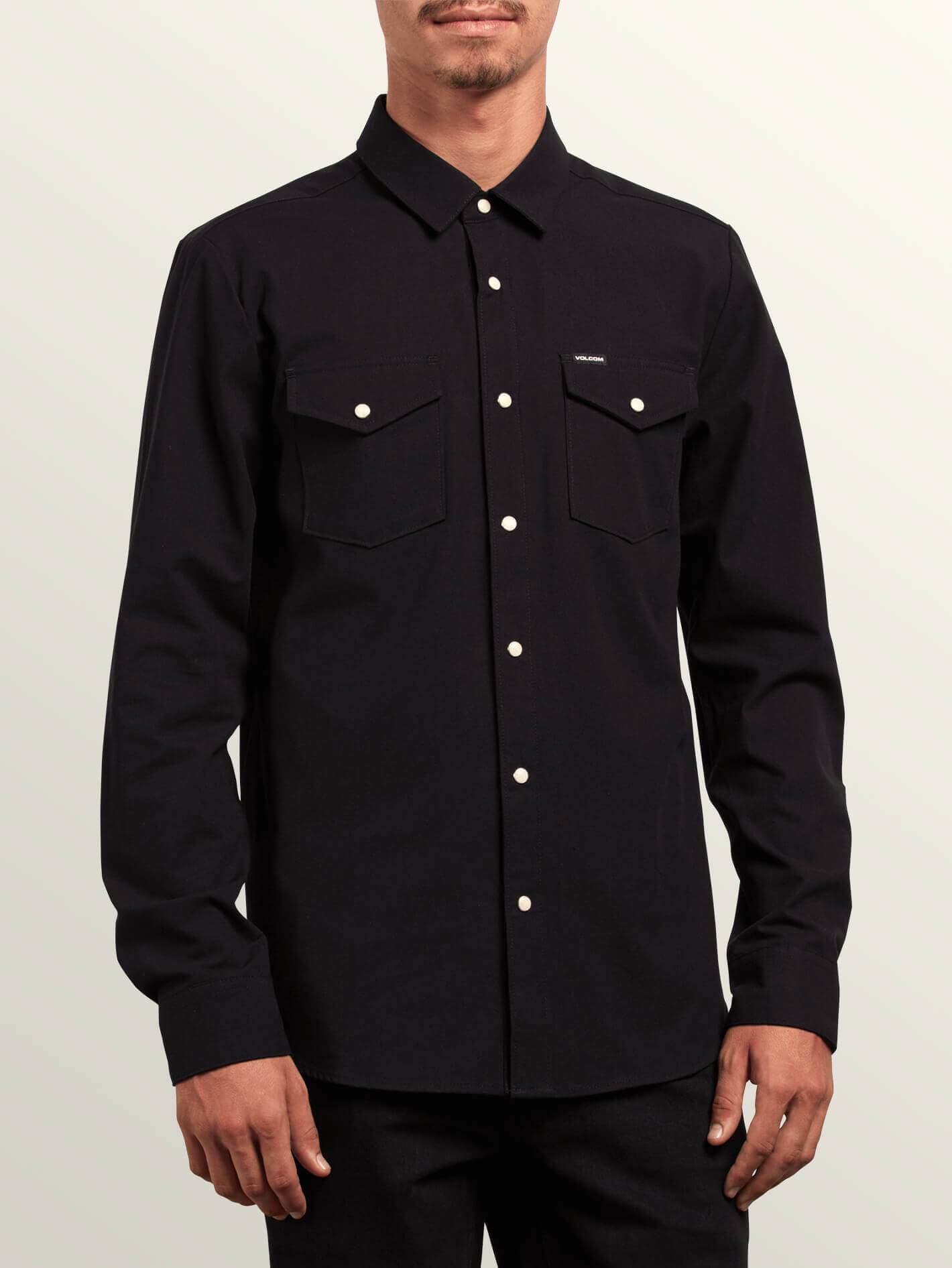 Hayes Long Sleeve Shirt - Black