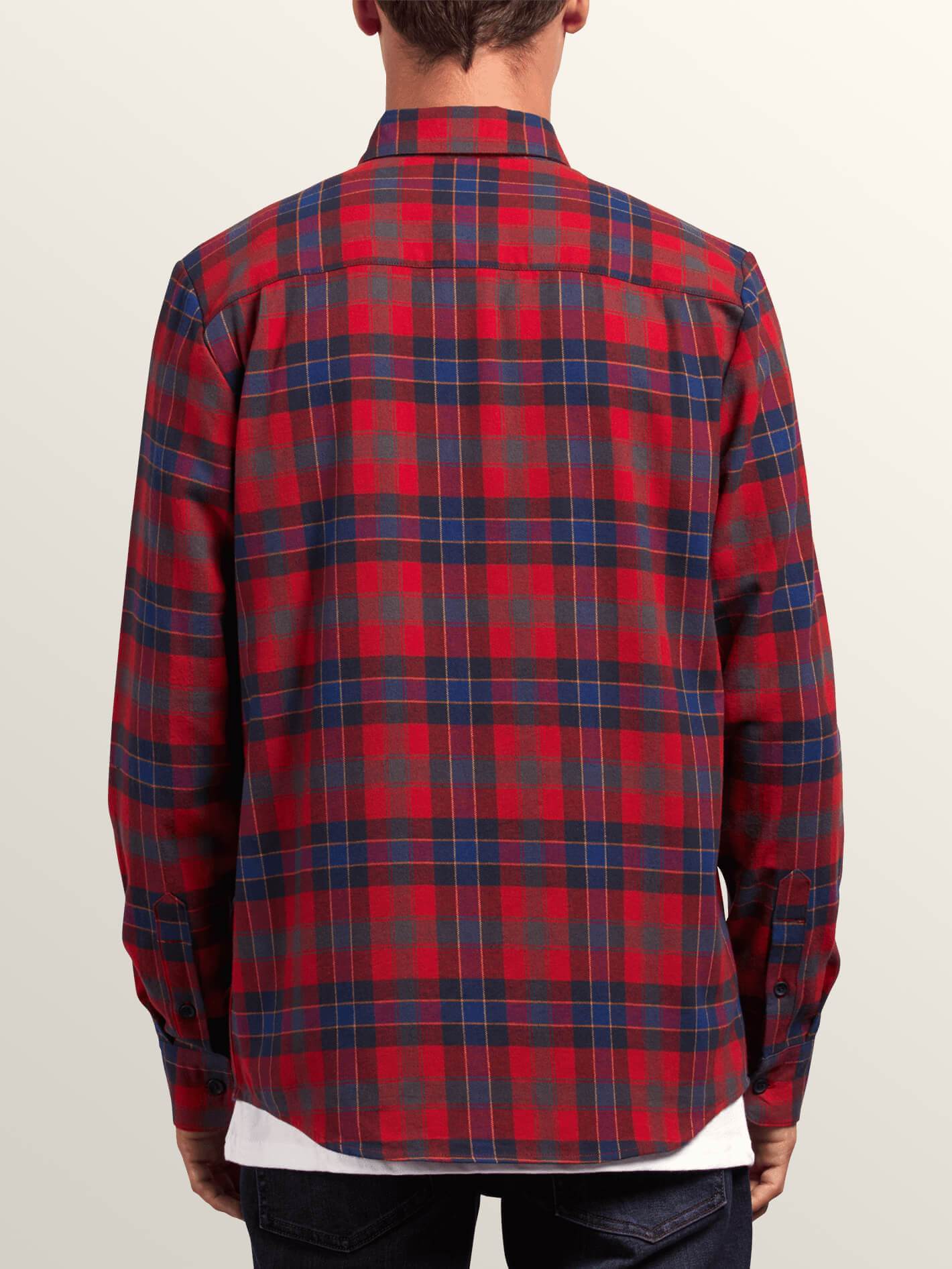 Caden Plaid Shirt - Engine Red