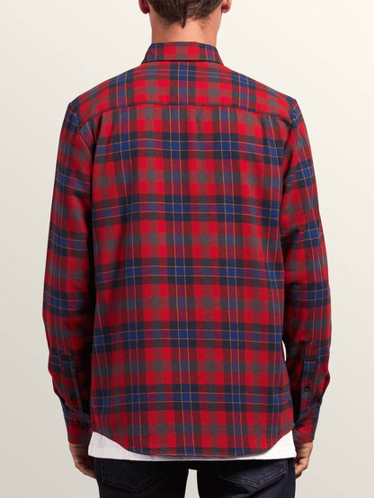 Caden Plaid Shirt - Engine Red