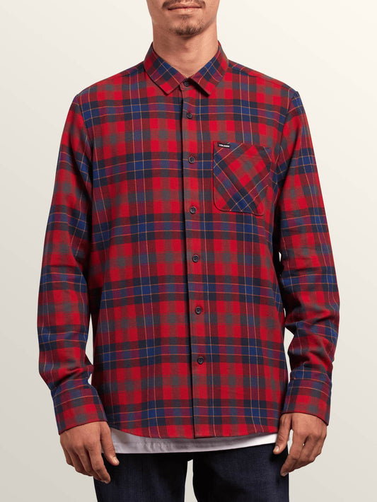 Caden Plaid Shirt - Engine Red