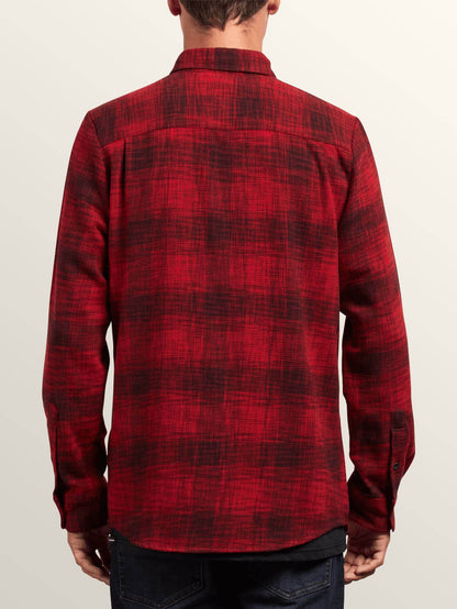 Buffalo Glitch Shirt - Engine Red