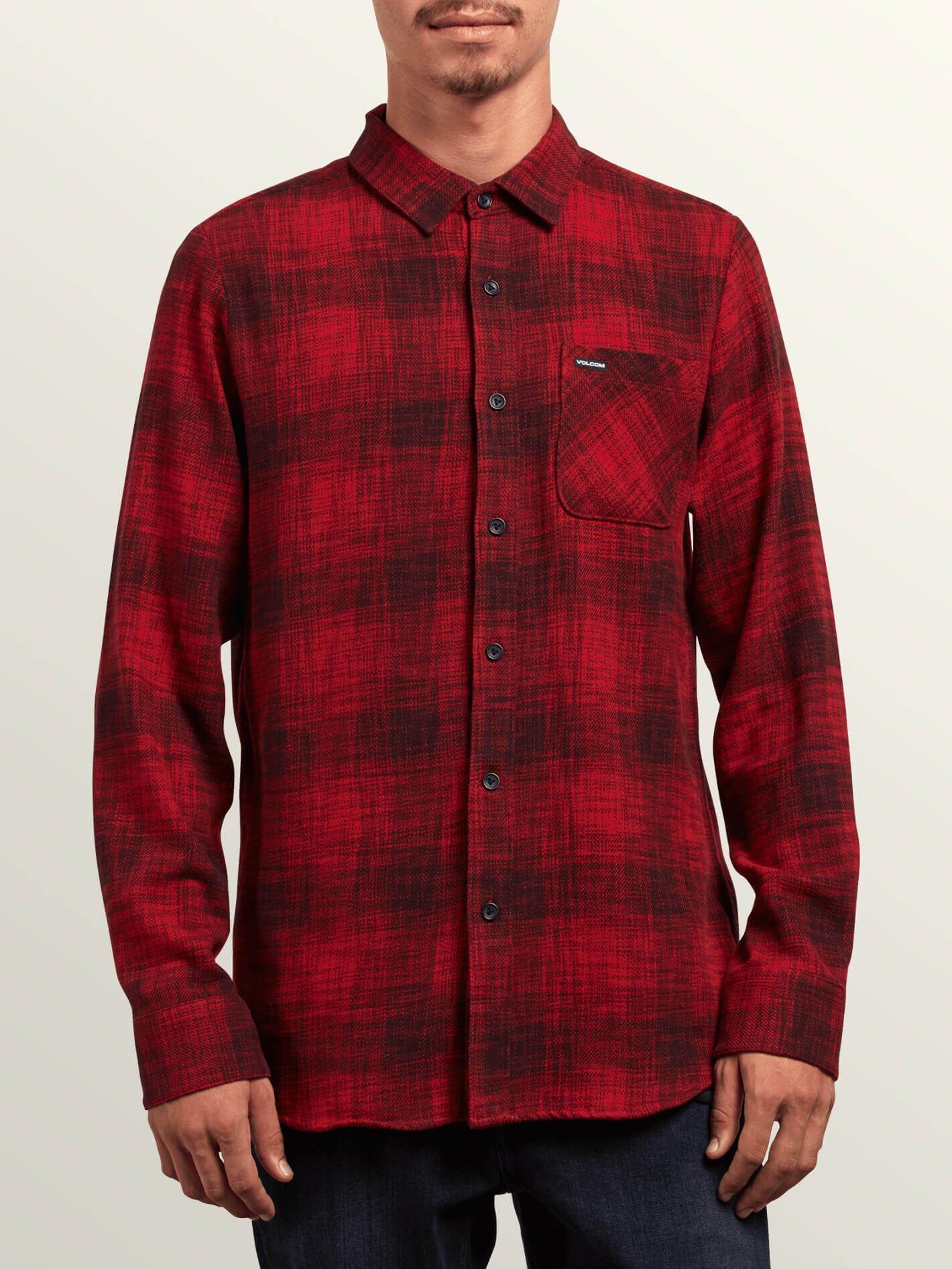 Buffalo Glitch Shirt - Engine Red