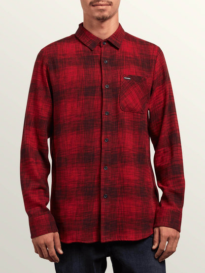 Buffalo Glitch Shirt - Engine Red