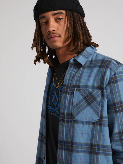 Caden Plaid Shirt - Blue Rinse