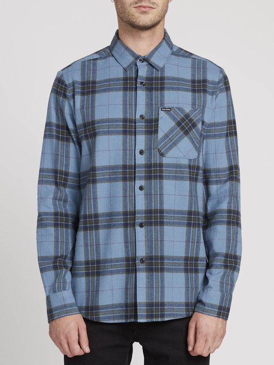Caden Plaid Shirt - Blue Rinse