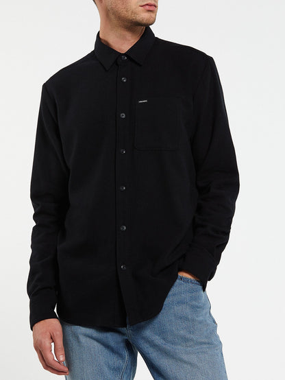 Caden Solid Shirt - BLACK