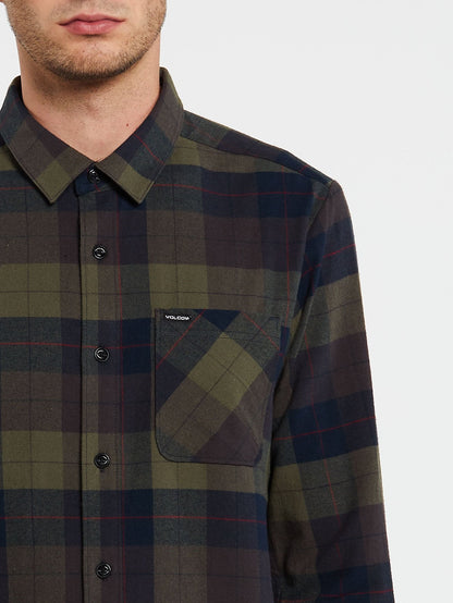 Caden Plaid Shirt - ARMY GREEN COMBO