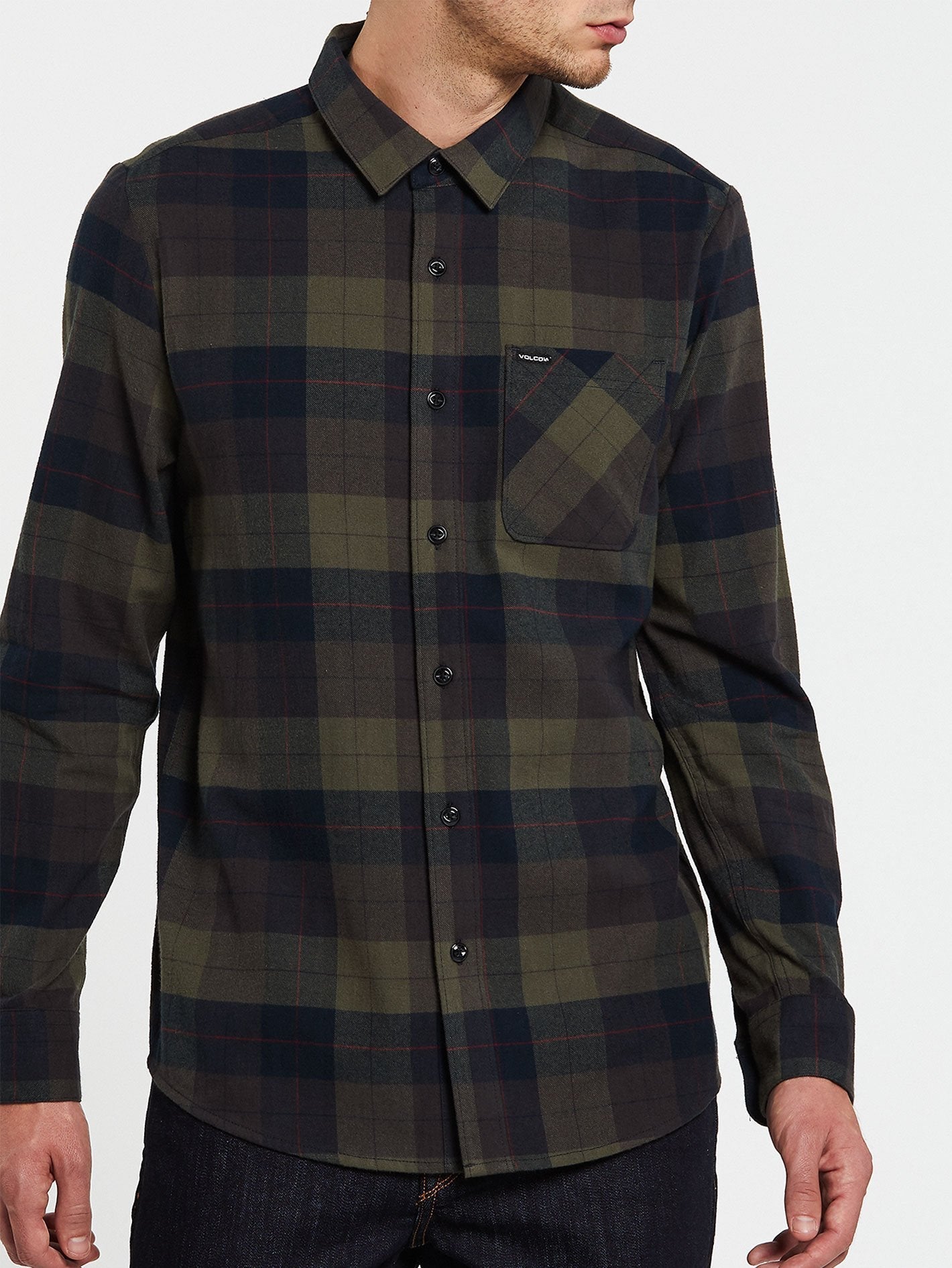Caden Plaid Shirt - ARMY GREEN COMBO