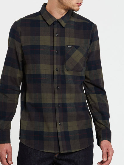 Caden Plaid Shirt - ARMY GREEN COMBO
