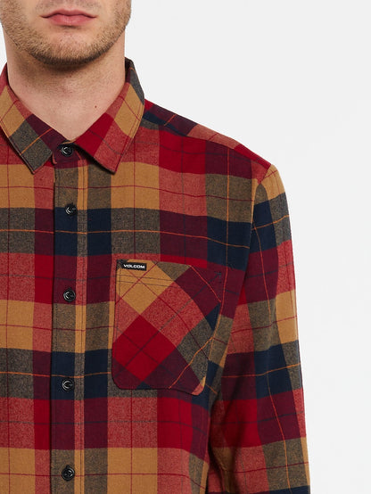 Caden Plaid Shirt - RIO RED