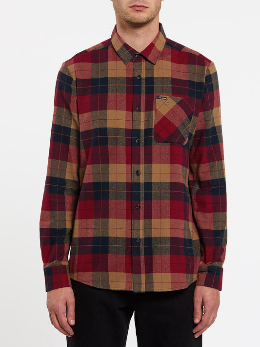 Caden Plaid Shirt - RIO RED