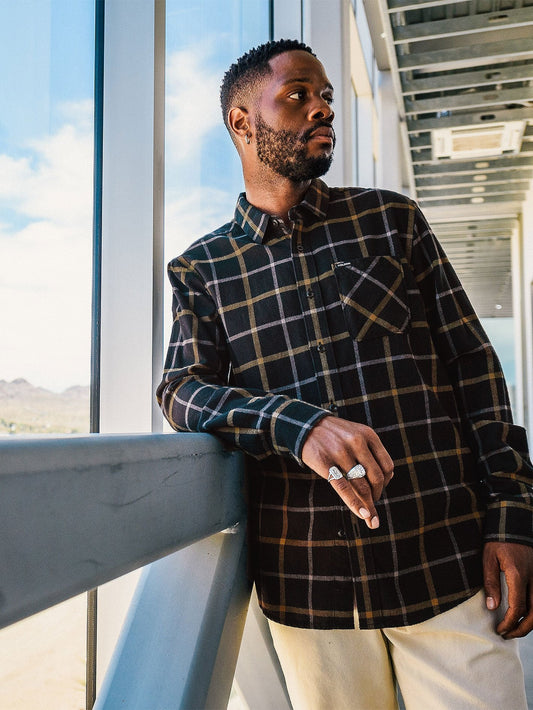 Caden Plaid Shirt - BLACK