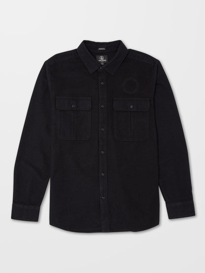 Minneret Flannel Shirt - BLACK